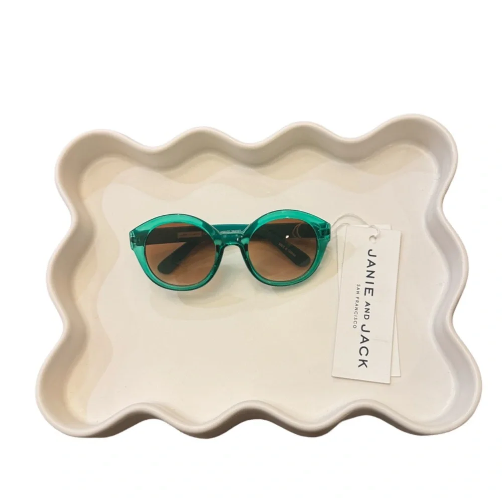 Janie And Jack Cat-Eye Green Tinted Sunglasses 0-2Y
